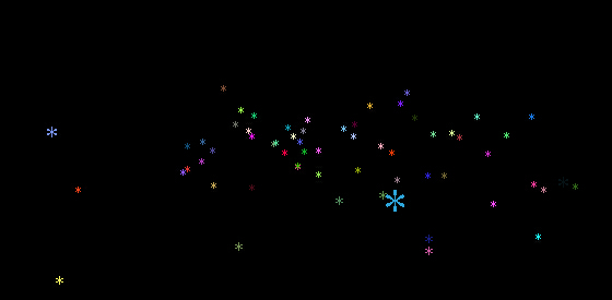 Javascript实现多彩雪花从天降散落效果的方法1