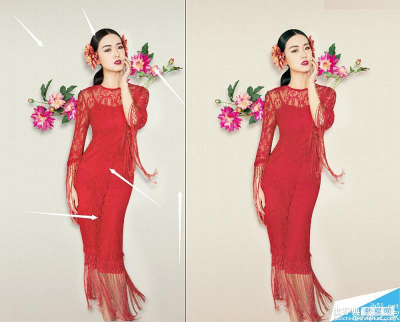 Photoshop将室内美女照片后期调出复古的中国风效果30