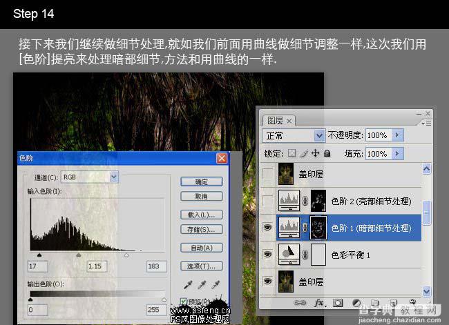 photoshop 合成长满青苔的石像17