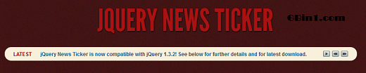 jQuery News Ticker 基于jQuery的即时新闻行情展示插件1