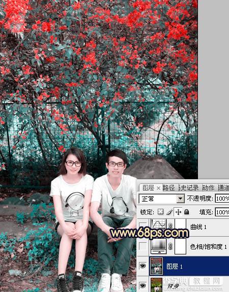 photoshop 影楼经典蓝黄色图片调色方法3