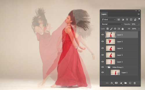 Photoshop合成有创意的舞者跳舞的幻影效果8