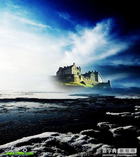 photoshop 合成冰河上的古代城堡23