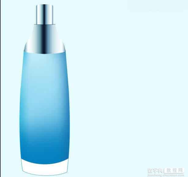 Photoshop绘制清新风格的蓝色化妆品包装瓶10