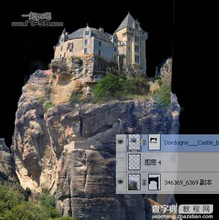 photoshop合成制作出悬崖上的城堡教程3