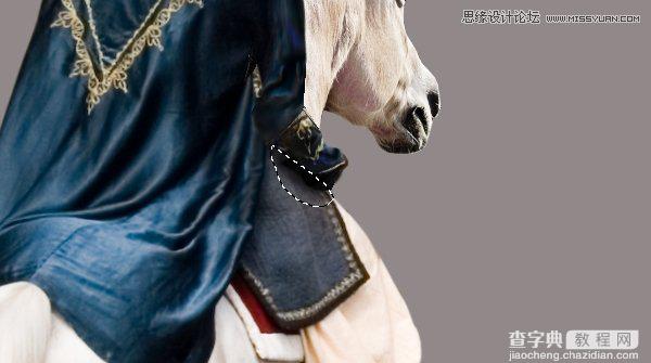 Photoshop合成骑着白马的骑士在山谷中瞭望远方43