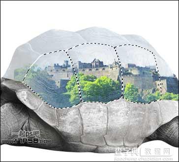 photoshop将城堡乌龟沙漠合成生态保护壁纸海报效果19