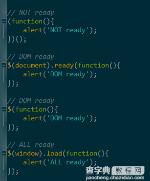 jquery $(document).ready()和window.onload的区别浅析1