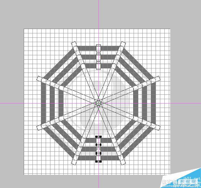 PS CS6布尔运算工具绘制漂亮的太极八卦图18