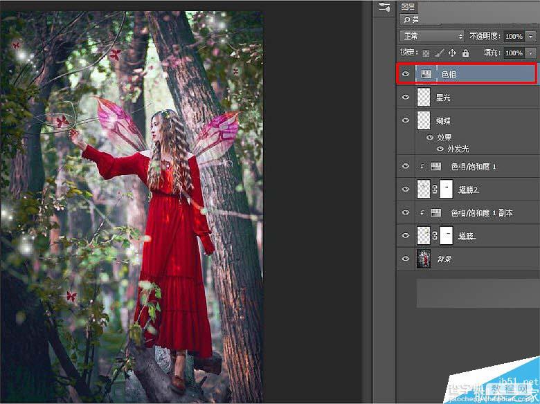 Photoshop调出唯美的森林人像童话梦境效果28