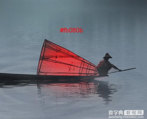 Photoshop合成唯美朦胧月夜渔舟轻荡场景48