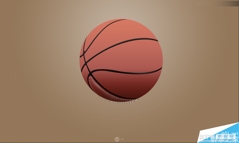 Photoshop绘制超逼真的立体篮球效果图6