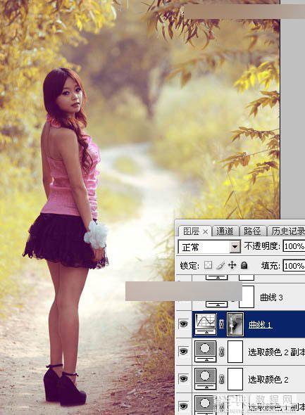 Photoshop如何调出公园女孩秋季暖色效果教程14