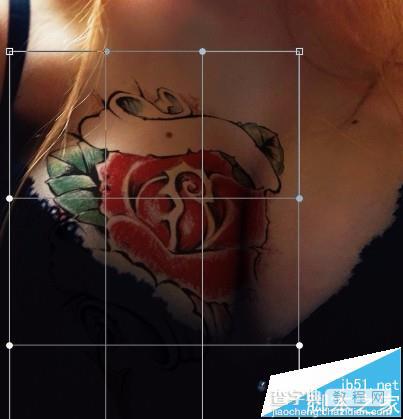 ps怎么给自拍照P漂亮的玫瑰花纹身?7