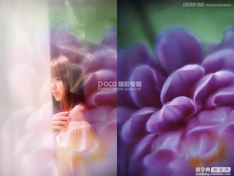 Photoshop后期合成唯美的花朵人像效果图13