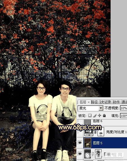 photoshop 影楼经典蓝黄色图片调色方法19