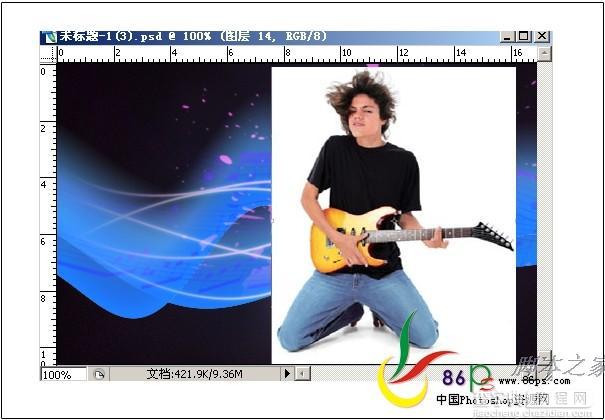 PhotoShop合成制作超酷的吉他音乐海报20