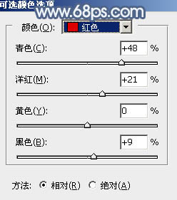 Photoshop将外景人物图片打造出古典暗蓝色秋季效果26