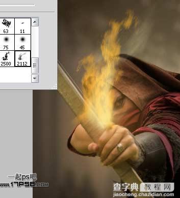 photoshop合成制作手握火焰弓箭的刺客16