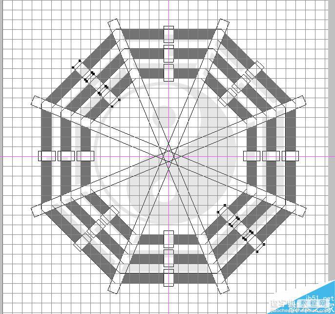 PS CS6布尔运算工具绘制漂亮的太极八卦图20