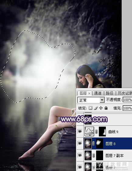 Photoshop将水景人物图片打造出唯美的中性冷褐色46