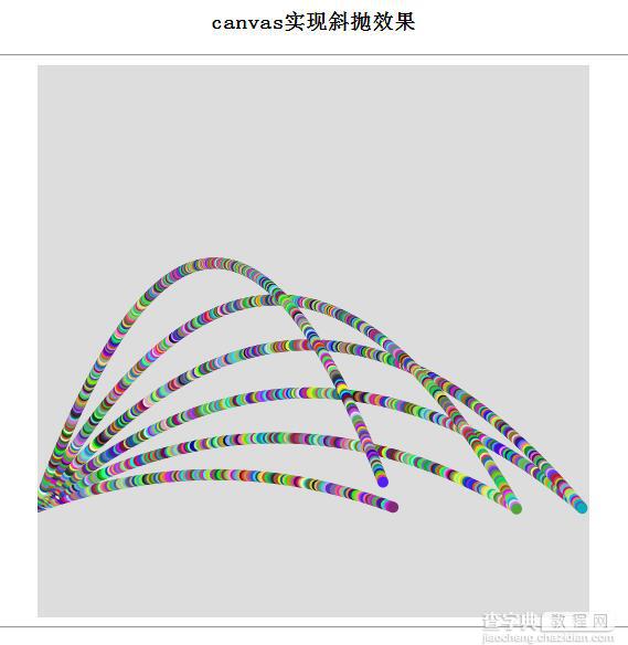 jQuery+canvas实现简单的球体斜抛及颜色动态变换效果1