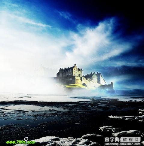 photoshop 合成冰河上的古代城堡34