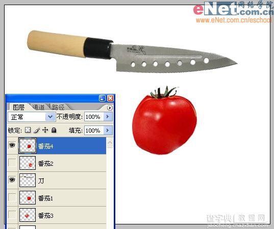 Imageready制作刀切西红柿动画效果图13