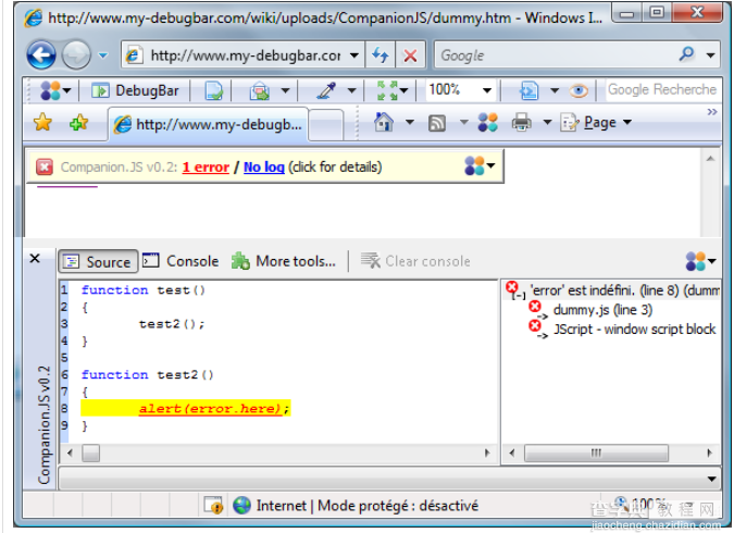 IE下js调试工具Companion.JS1