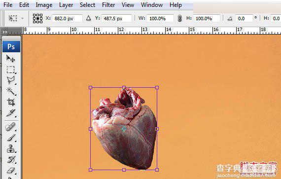 Photoshop合成创意抽象的机械人心脏效果图5