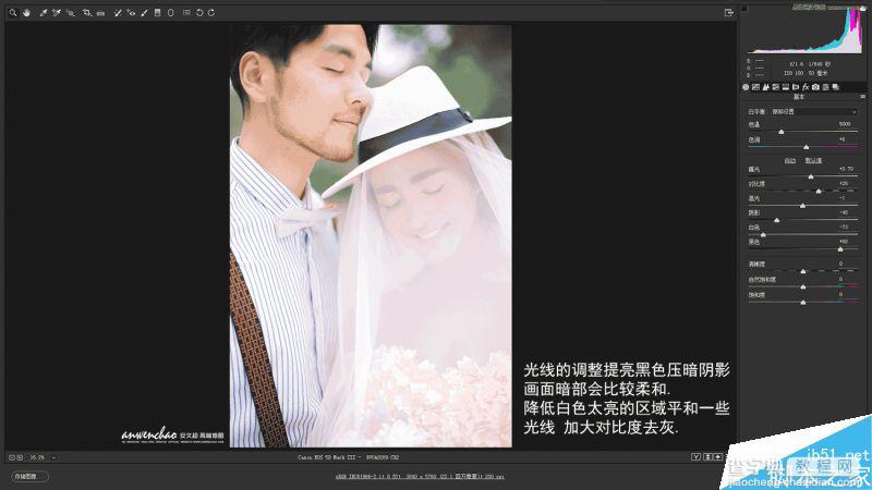 Photoshop调出甜美暖黄色调的外景婚纱照片5