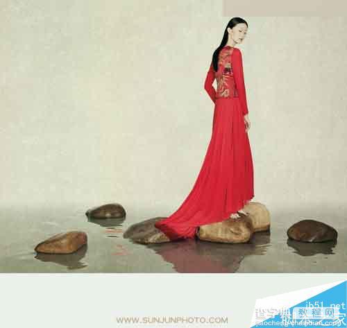 Photoshop将室内美女照片后期调出复古的中国风效果3