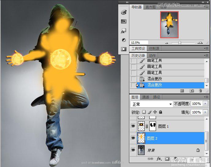 Photoshop合成制作超炫的舞者海报效果8