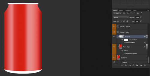 PS鼠绘质感逼真的可乐罐子12