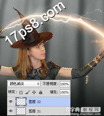 photoshop设计制作万圣节巫婆手握水晶球的魔法海报ps教程23