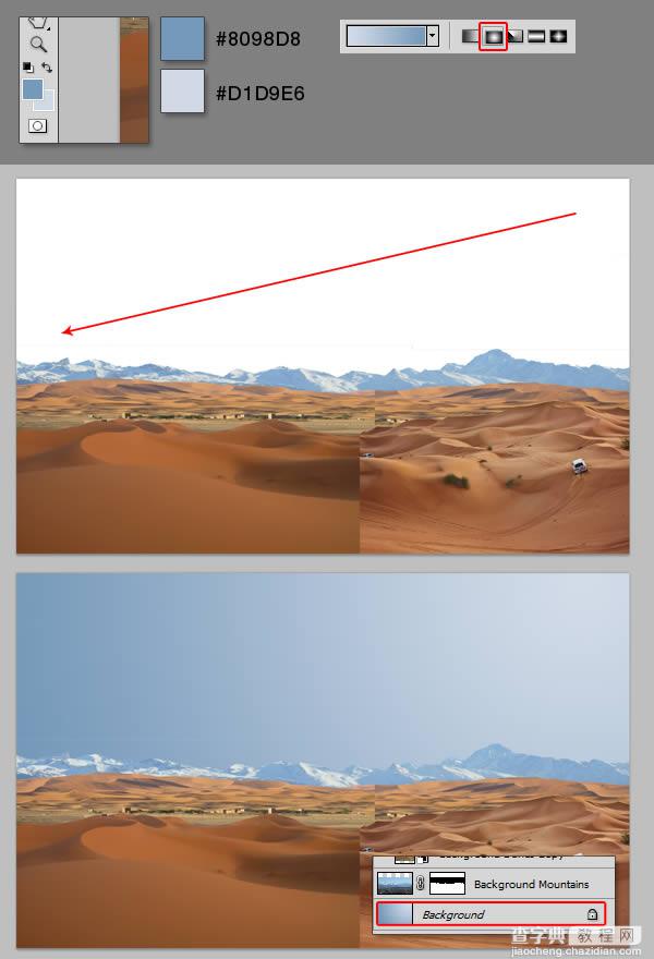 photoshop将荒漠场景打造出迪士尼风格的雪景图13