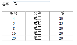 基于jQuery实现动态搜索显示功能2