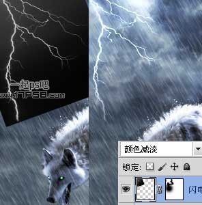 photoshop合成制作出雨夜闪电绿色眼睛金刚狼40