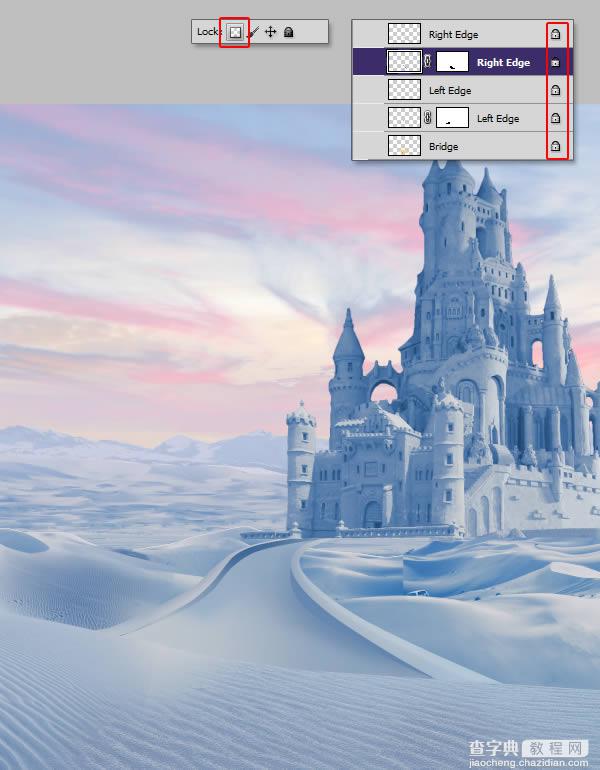 photoshop将荒漠场景打造出迪士尼风格的雪景图46