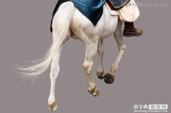 Photoshop合成骑着白马的骑士在山谷中瞭望远方53