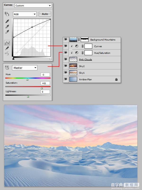 photoshop将荒漠场景打造出迪士尼风格的雪景图37
