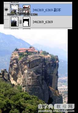 photoshop合成制作出悬崖上的城堡教程2