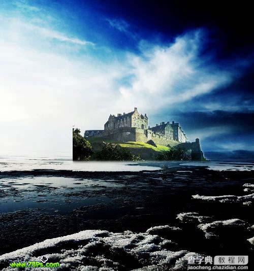 photoshop 合成冰河上的古代城堡19