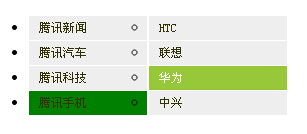 js实现横向伸展开的二级导航菜单代码1