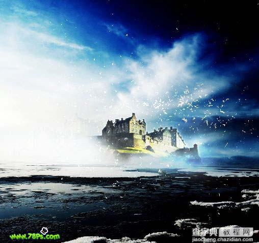 photoshop 合成冰河上的古代城堡33