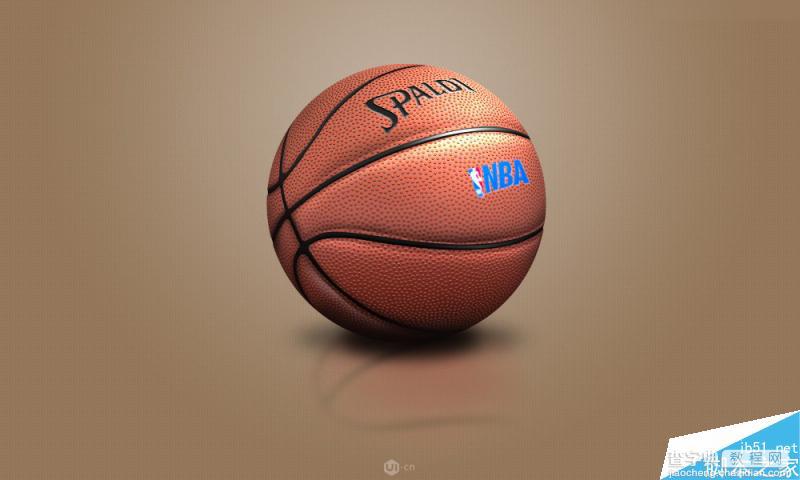 Photoshop绘制超逼真的立体篮球效果图1