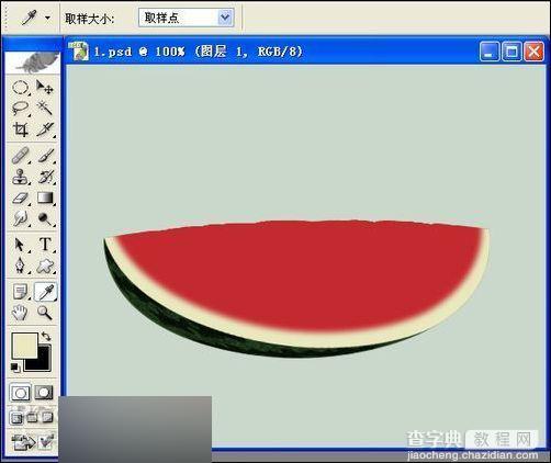用PS鼠绘超逼真的半边红西瓜11