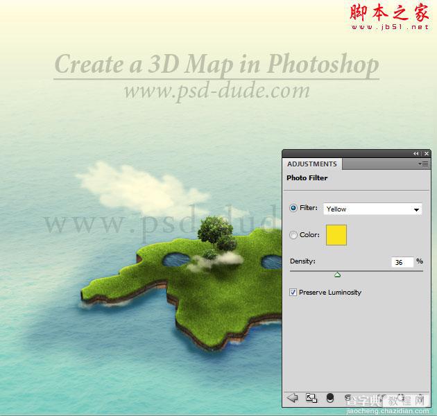 photoshop合成制作逼真的3D三维地图23