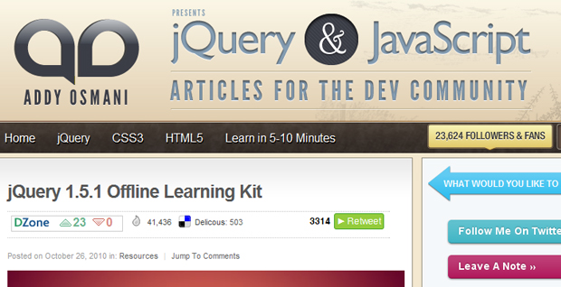很棒的学习jQuery的12个网站推荐5