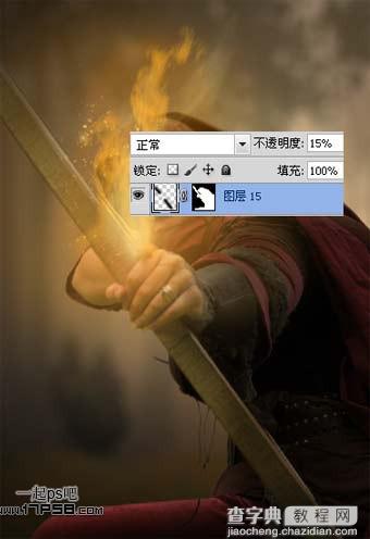 photoshop合成制作手握火焰弓箭的刺客28